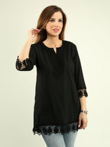 Crochet Lace Detail Tunic