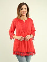 Crochet Lace Detail Tunic