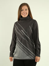 Stripe Turtle Neck Sweater