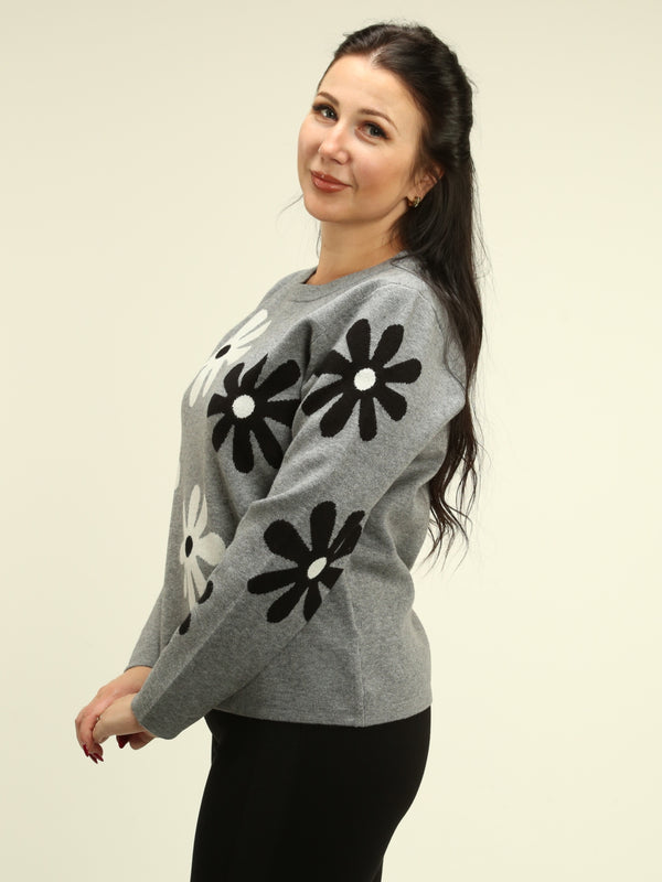 Floral Daisy Sweater