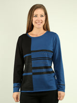 Lurex Colour Block Sweater