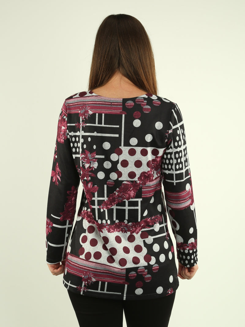 Floral Print Knit Top