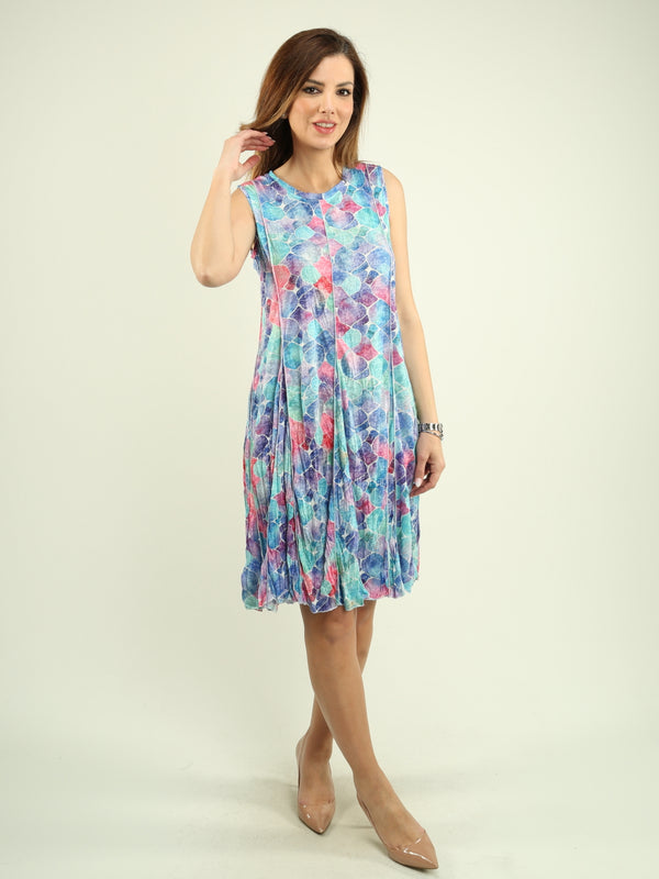 Printed Panel Dress