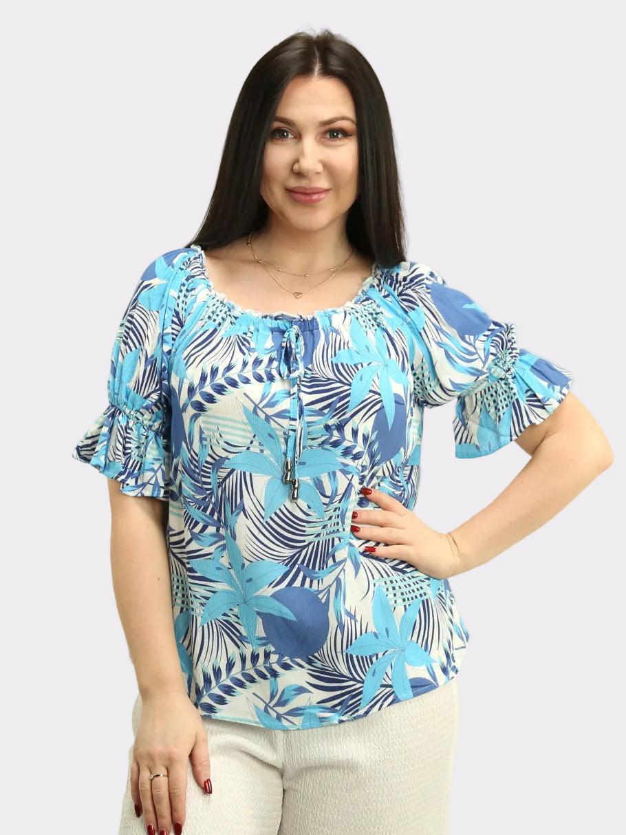 Tropical Print Top