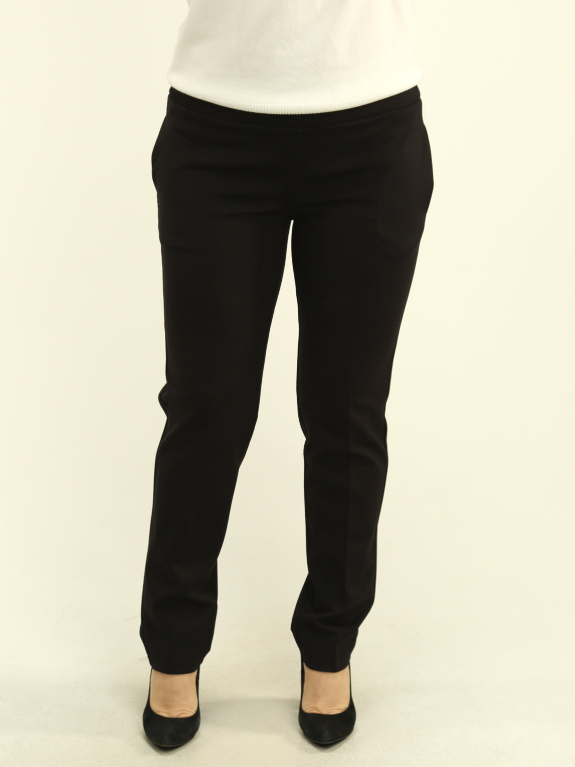 Solid Pull-On Petite Pants