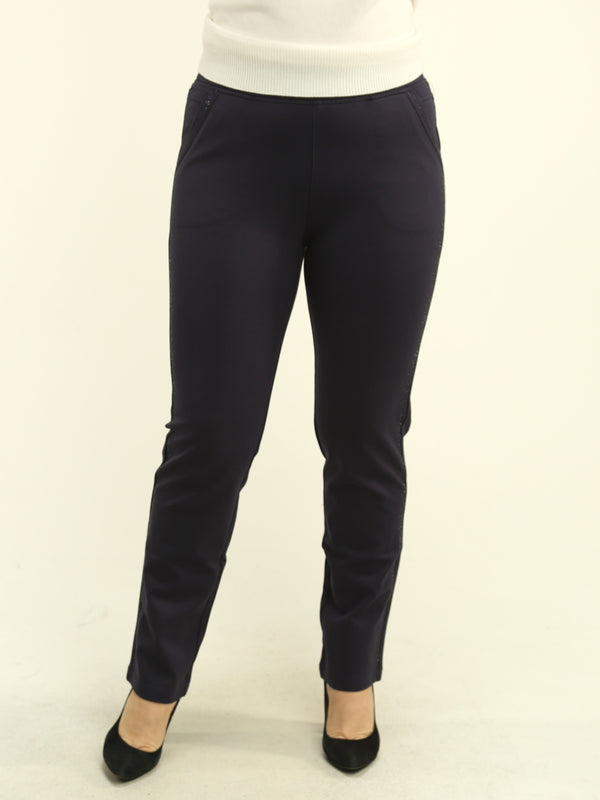 Pull-On Rhinestone Side Pants