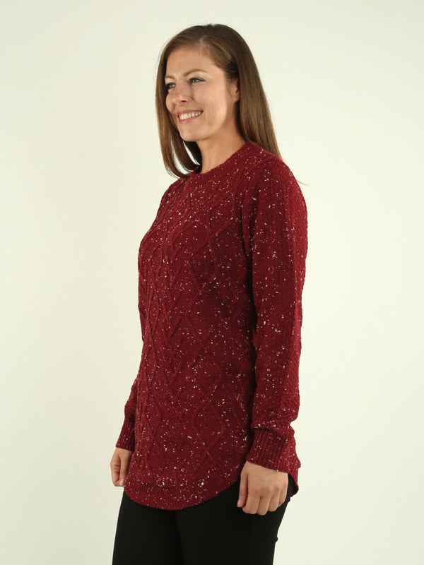Confetti Cable Knit Sweater