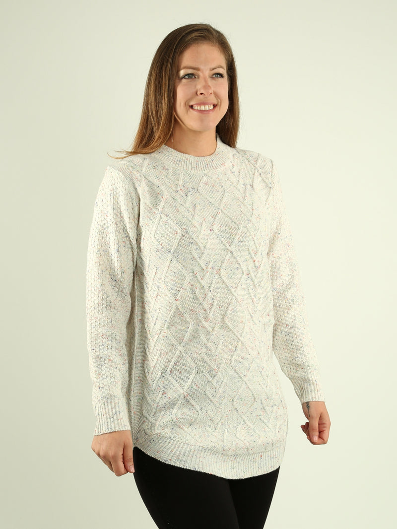 Confetti Cable Knit Sweater