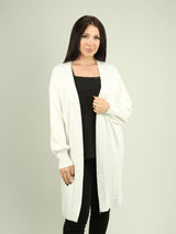 Drop Shoulder Ribbed Knit Cardigan