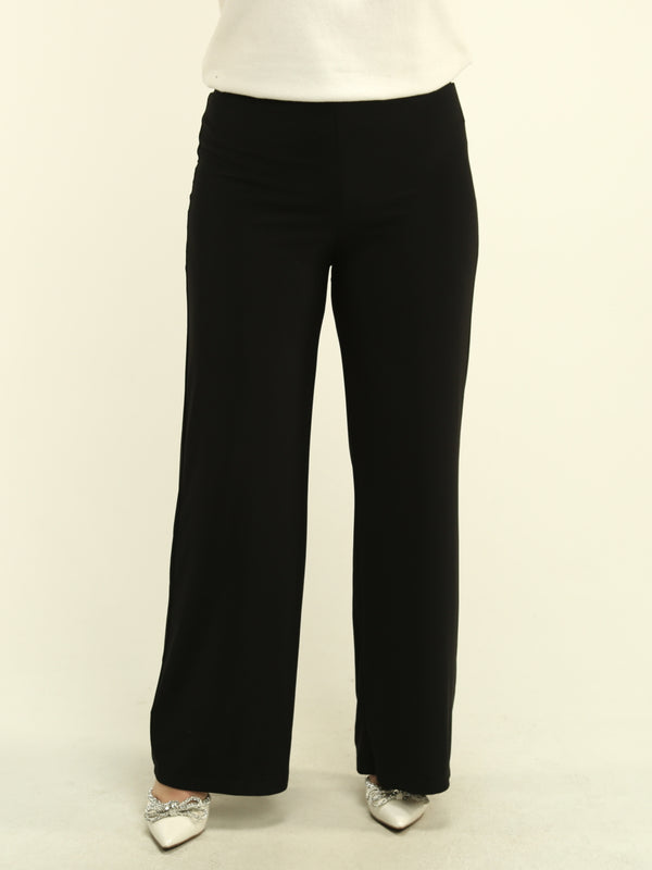 Solid Pull-On Palazzo Pants