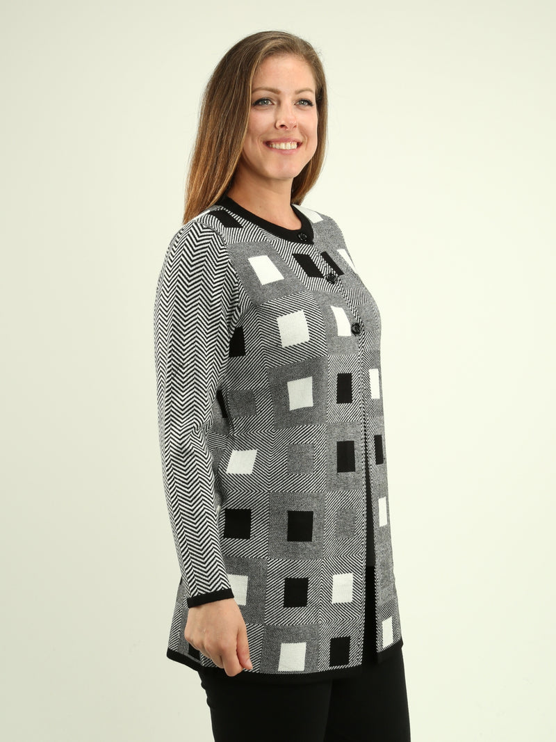 Geometric Knit Cardigan