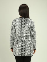 Geometric Pattern Cardigan