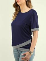 Stripe Trim Top