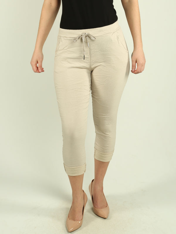 Crinkle Capri Jogger
