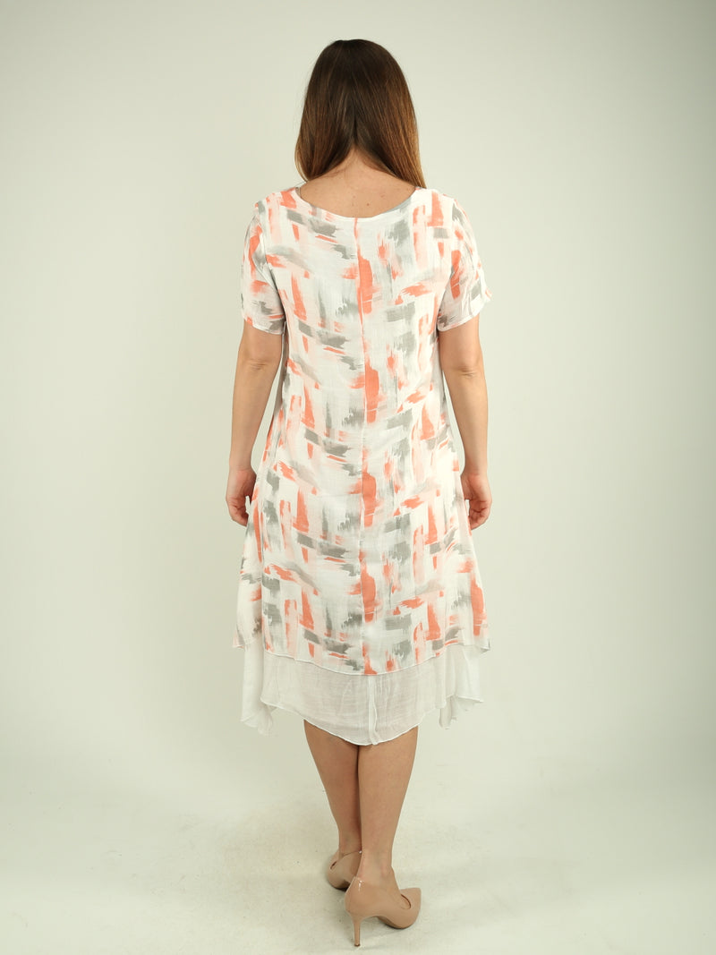 Layered Multi-Print Dress