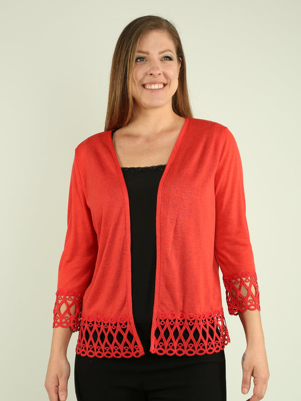 Lace Trim Cardigan
