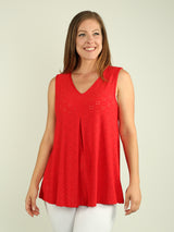 Embroidered Eyelet Tank