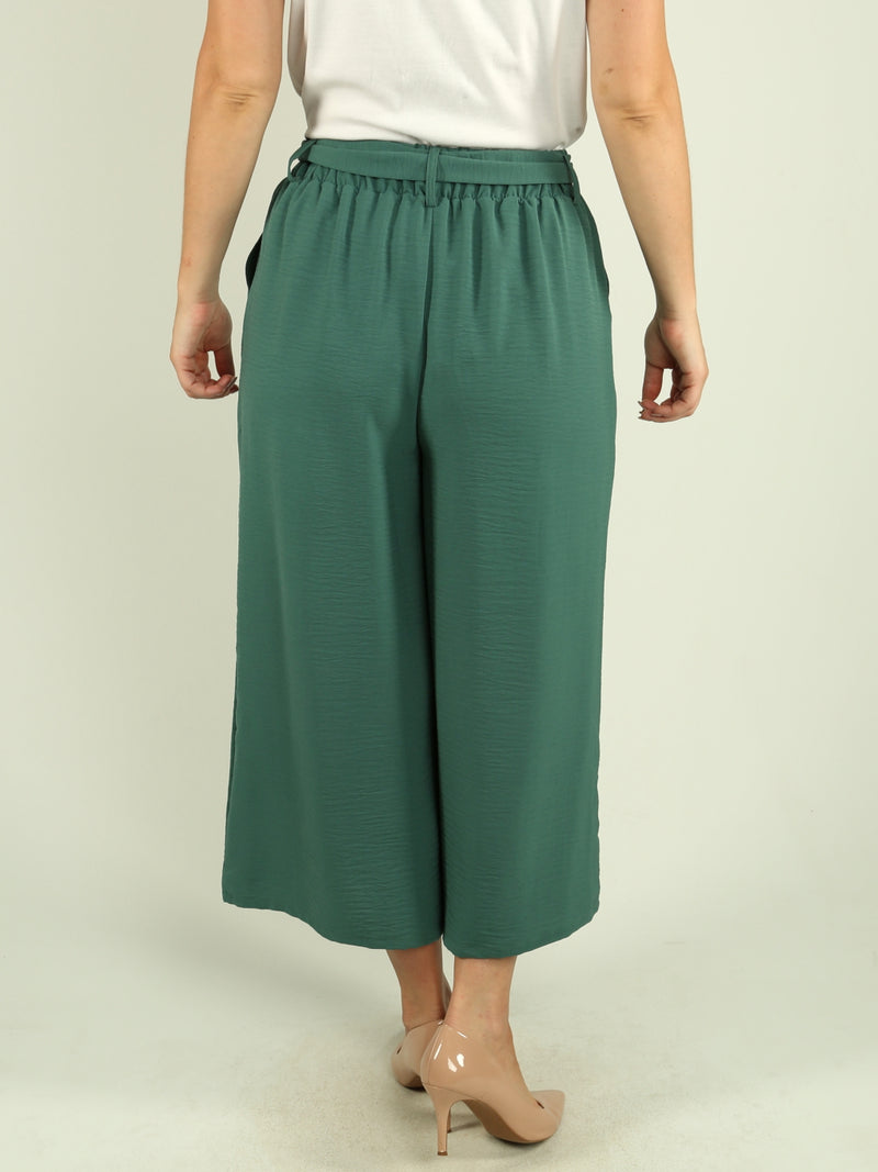 Tie Belt Wide Leg Pant