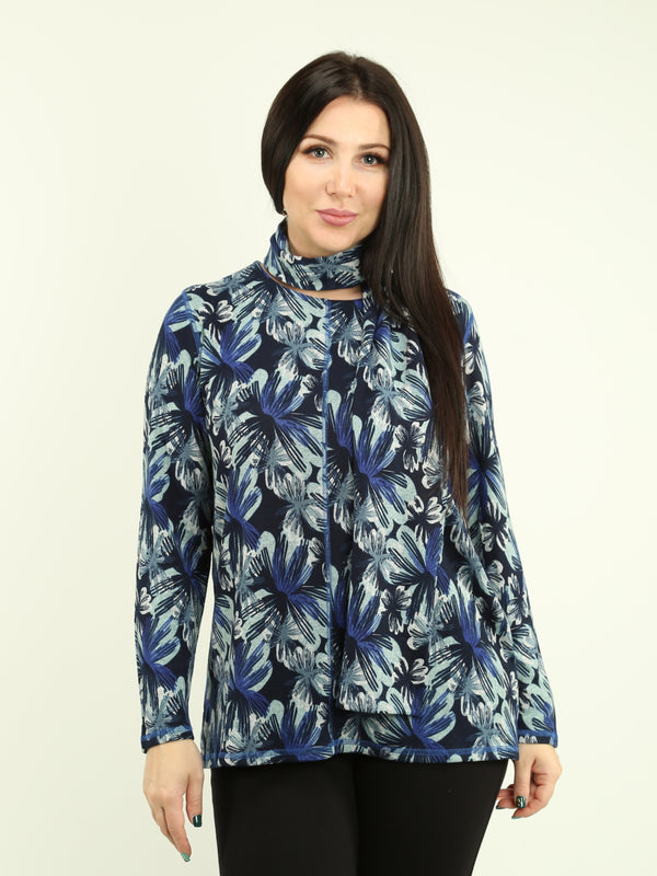 Printed Top with Matching Scarf