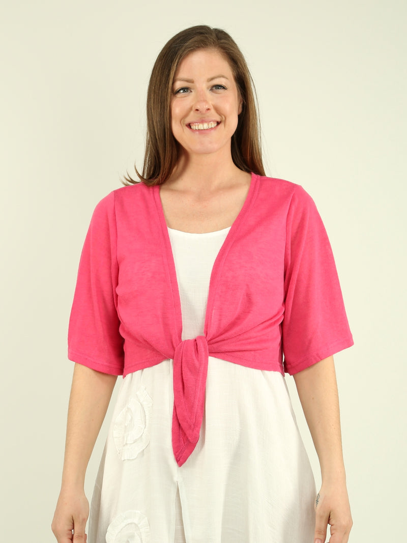 Tie-front Bolero