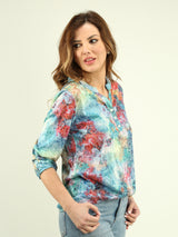 Multi-Print Elastic Cuff Top