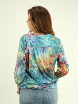 Multi-Print Elastic Cuff Top