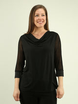 Draped Neckline Top