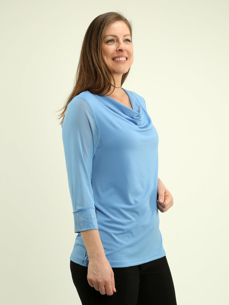 Draped Neckline Top