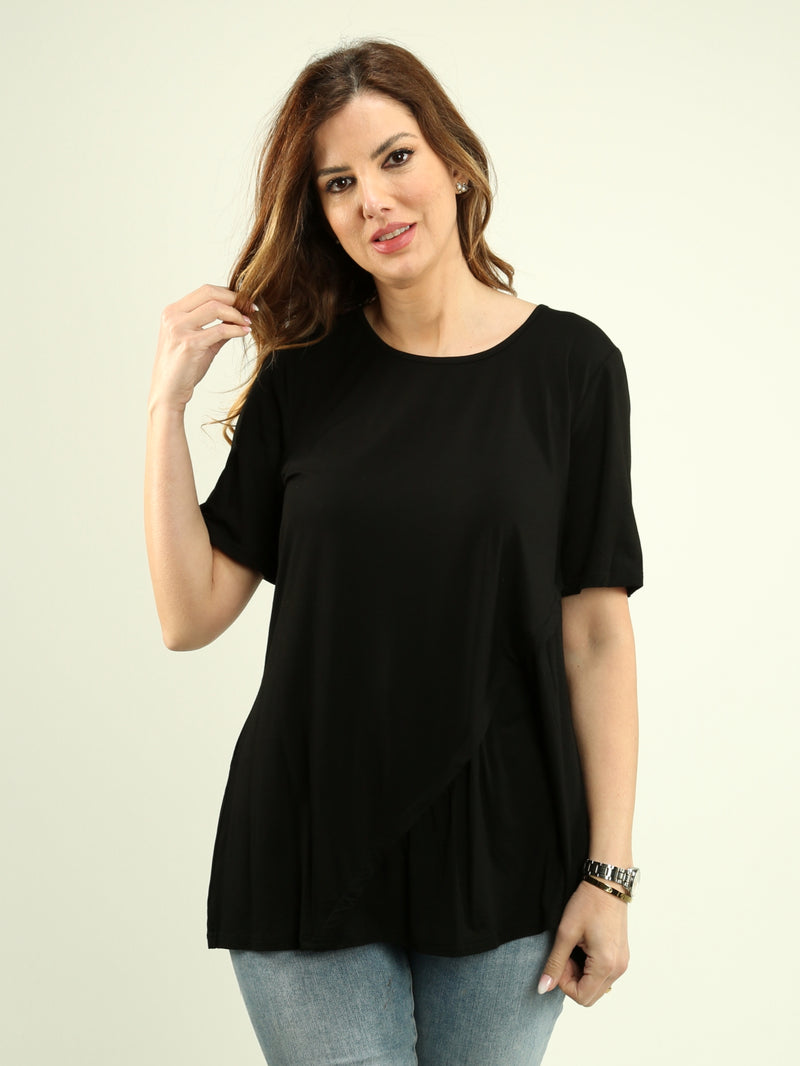 Asymmetrical Short Sleeve Top