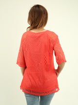 Crochet Lace Lined Top