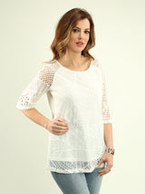 Crochet Lace Lined Top