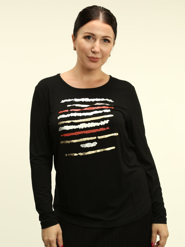 Foil Print Top