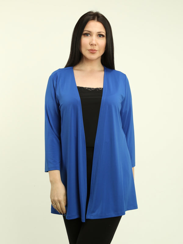 Solid Color Open Cardigan