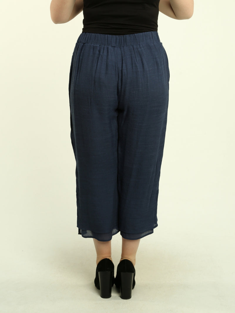 Layered Hem Pull-On Pants