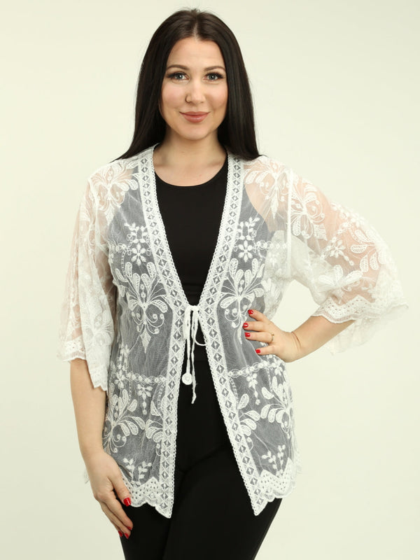 Bell Sleeves Lace Cardigan