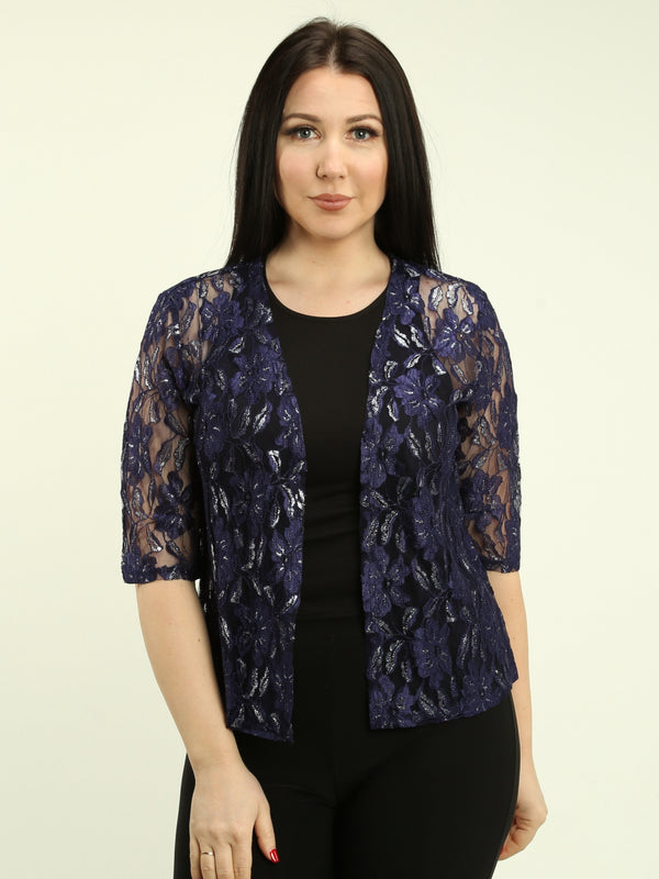 Floral Lace Open Front Cardigan