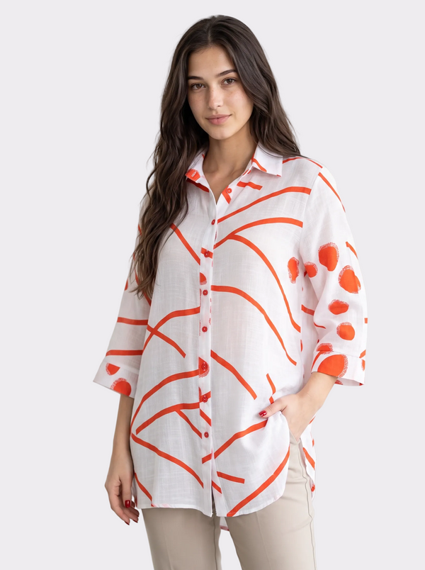 Long Printed Blouse $39.99