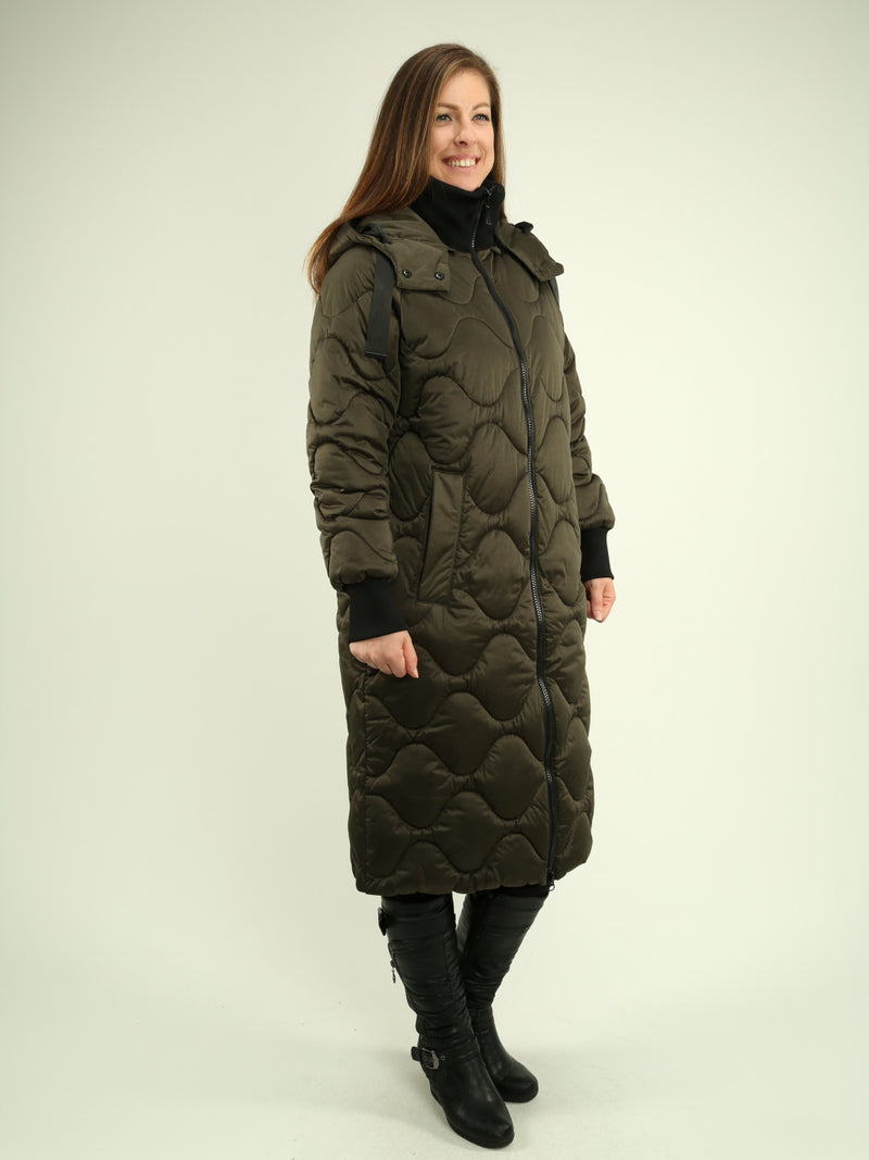 Maxi Bomber Quilted Coat