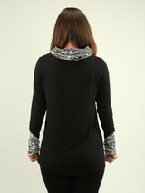 Layered Zebra Print Top