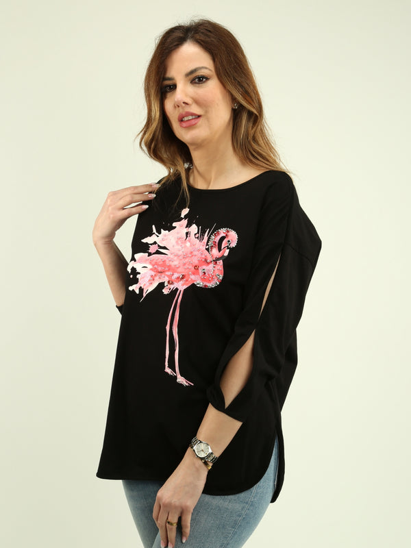 Flamingo Graphic Top