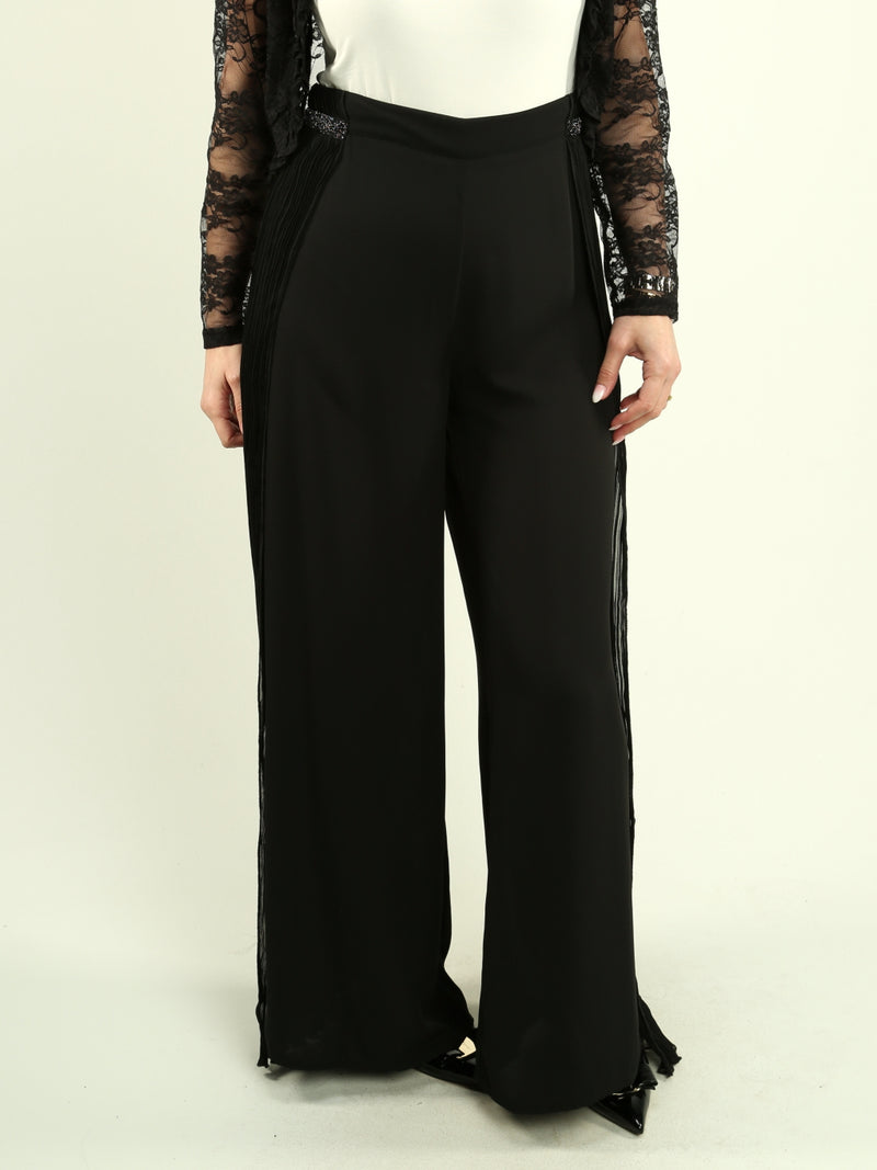 Pleated Detail Palazzo Pants