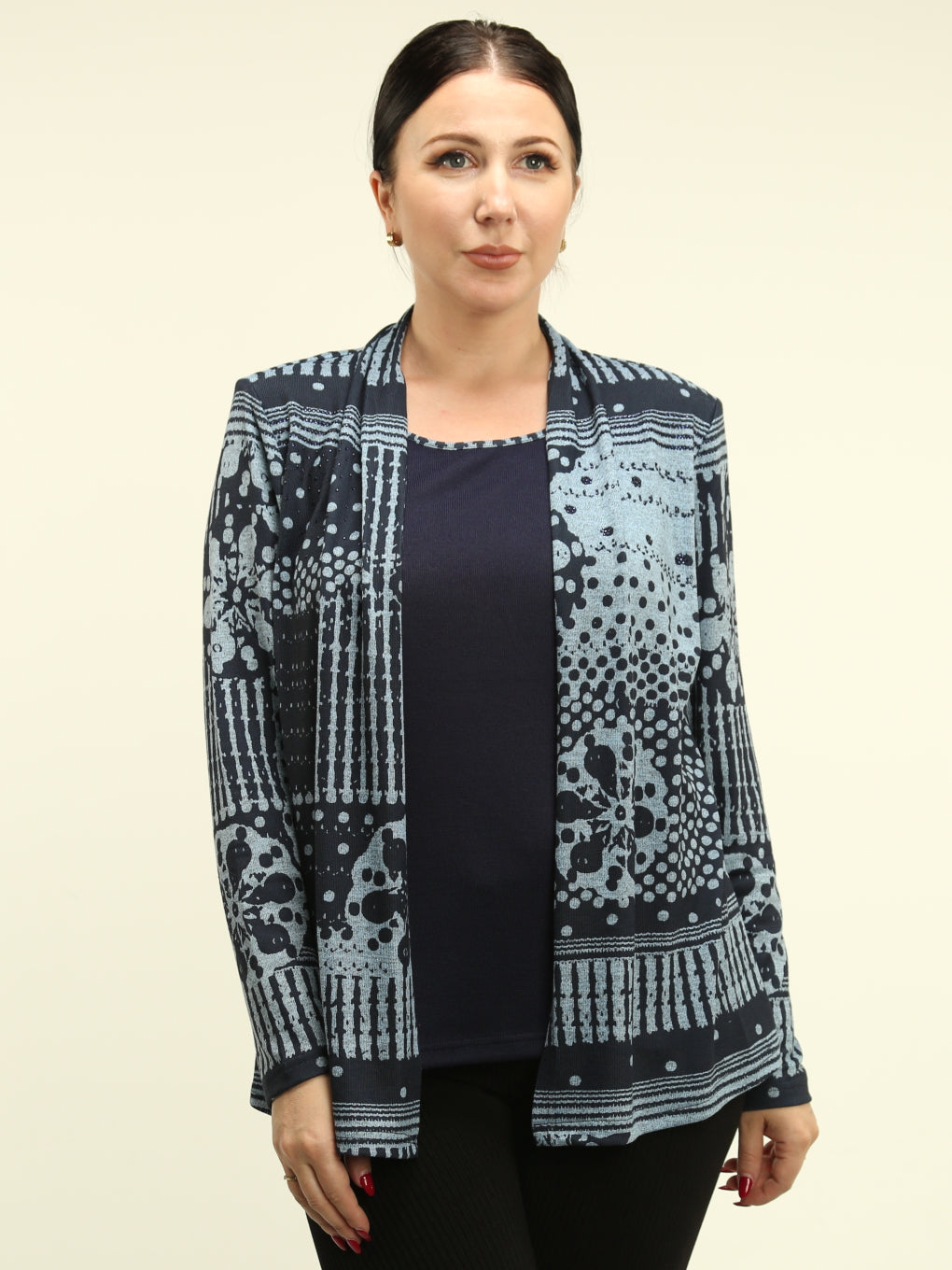 Rhinestone Geometric Fooler Sweater