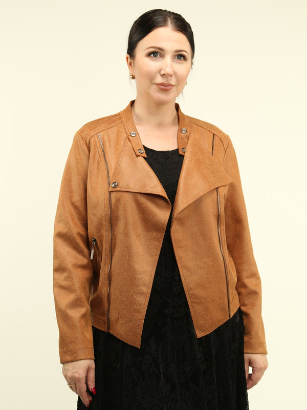 Faux Leather Moto Jacket