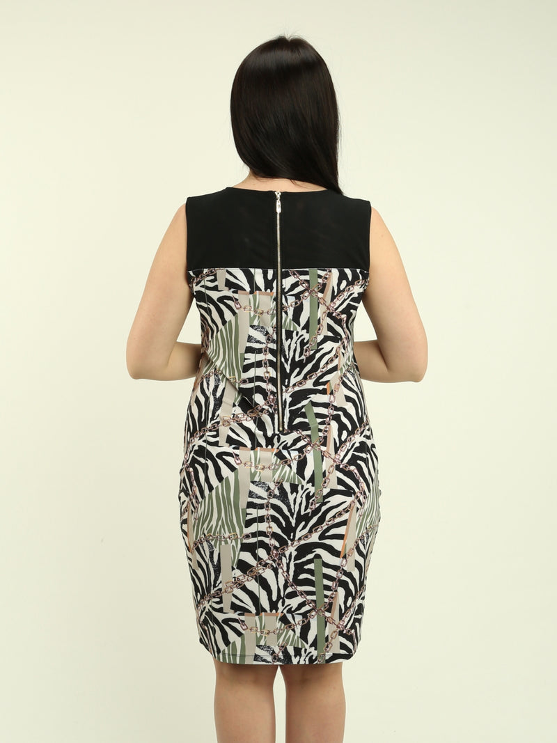 Animal & Chain Print Dress