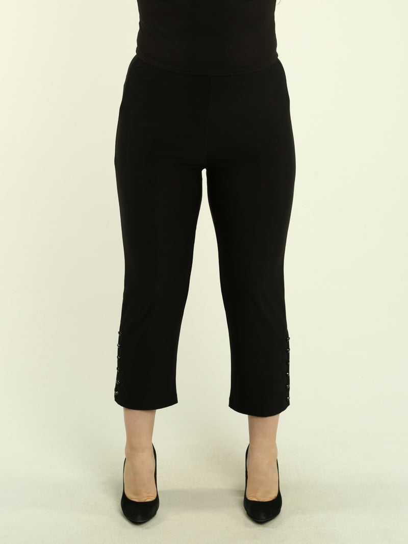 Button Hem Pull-On Pants