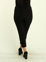 Rhinestone Cut-Out Detail Pants
