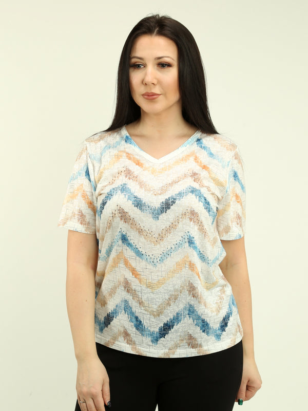 V-Neck Rhinestone Top