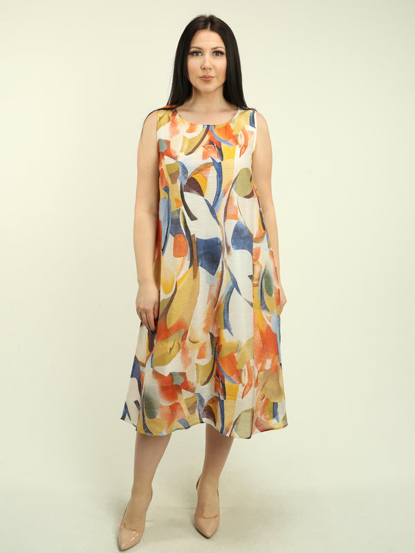 Sleeveless Printed Dress