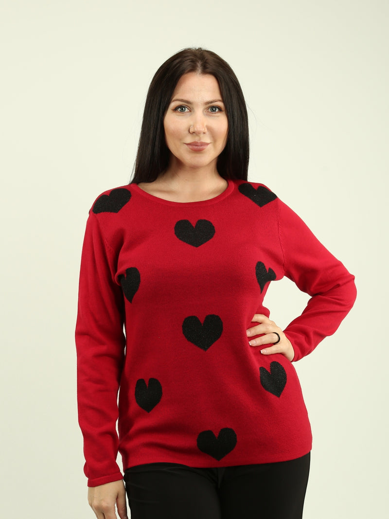 Heart Pattern Sweater