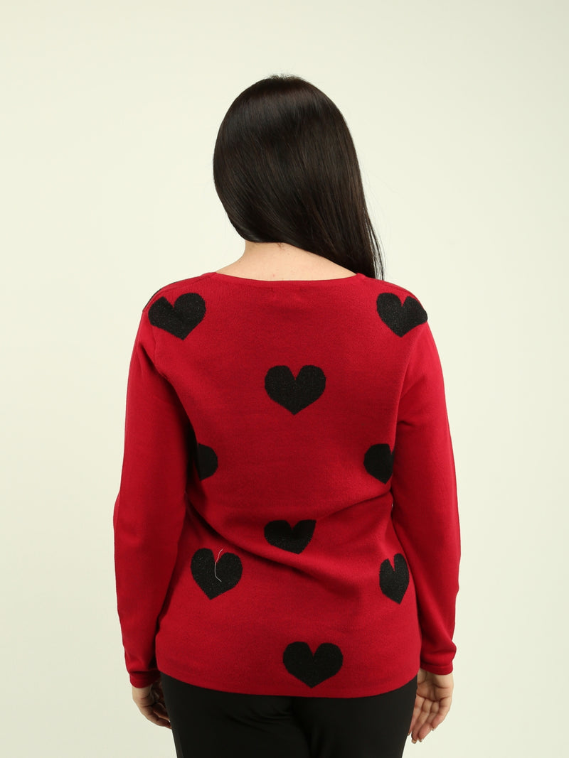 Heart Pattern Sweater